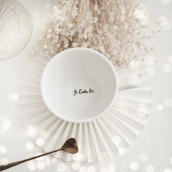 Kubek 500 ml - ZŁOTE SERCE + Ja Ciebie też NA DNIE - Nadzwyczajnie