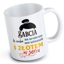 Kubek biały prezent dla babci podarunek dzień babci powiedzenie babcia