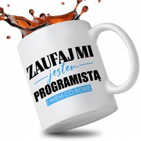 KUBEK BIAŁY PREZENT DLA PROGRAMISTY NA KAŻDĄ OKAZJE URODZINY ŚWIĘTA WZORY