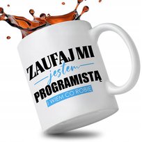 KUBEK BIAŁY PREZENT DLA PROGRAMISTY NA KAŻDĄ OKAZJE URODZINY ŚWIĘTA WZORY