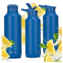 KUBEK BIDON TERMICZNY Z RURKĄ GOPOP COOL PORTABLE 750 ML NIEBIESKI