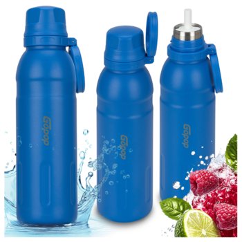 KUBEK BIDON TERMICZNY Z RURKĄ GOPOP JUMP 700 ML NIEBIESKI - Inna marka