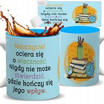 Kubek Błękitny Na Prezent Dla Nauczyciela Wzorry