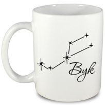 Kubek Byk - znak zodiaku, horoskop 330 ml, biały