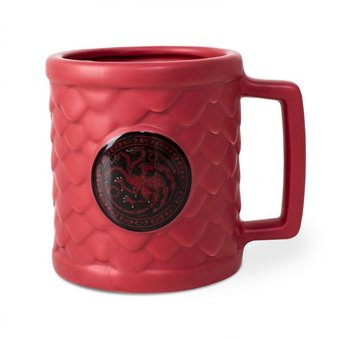 Kubek ceramiczny, 3D - Gra o Tron "Targaryen", 500 ml, Pyramid Posters, czerwony - Abysse Corp