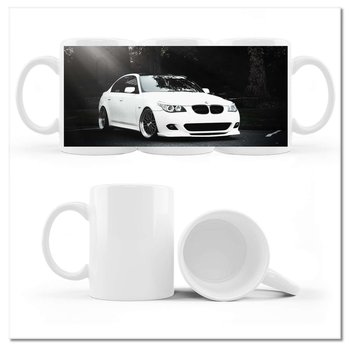 Kubek ceramiczny, Białe BMW Szarości Auto, 330 ml, ZeSmakiem, biały - ZeSmakiem