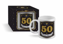 Kubek ceramiczny, BOSS Gold, 50, 300 ml, Bgtech, biały BGtech