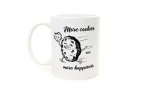 Kubek ceramiczny, ciastka ENG, 300 ml, GADGET, biały GADGET