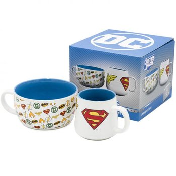 Kubek ceramiczny DC Comics Logo - zestaw śniadaniowy 860 - 385 ml, GBeye - GBeye