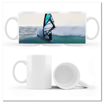 Kubek ceramiczny, Deska surfingowa, 330 ml, ZeSmakiem, biały - ZeSmakiem
