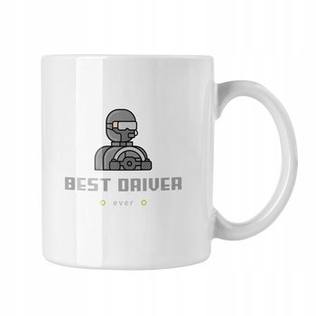 Kubek ceramiczny, Dla Najlepszego kierowcy, 330 ml, Zebra, biały - Zebra