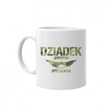 Kubek ceramiczny Dziadek Jednostka Do Zadań Specjalnych na prezent 330 ml, Koszulkowy - Koszulkowy