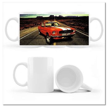 Kubek ceramiczny, Ford Mustang, 330 ml, ZeSmakiem, biały - ZeSmakiem