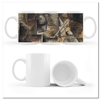 Kubek ceramiczny, Georges Braque Cokół, 330 ml, ZeSmakiem, biały - ZeSmakiem