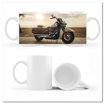 Kubek ceramiczny, Harley Davidson, 330 ml, ZeSmakiem, biały - ZeSmakiem