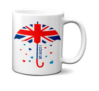 Kubek ceramiczny, I Love Uk Wielka Brytania Londyn, 300 ml Mrapol
