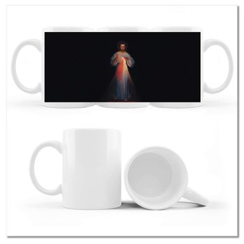 Kubek ceramiczny, Jezu Ufam Tobie, 330 ml, ZeSmakiem, biały - ZeSmakiem