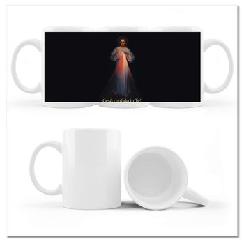 Kubek ceramiczny, Jezu Ufam Tobie, 330 ml, ZeSmakiem, biały - ZeSmakiem