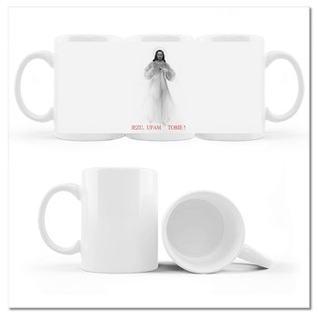Kubek ceramiczny, Jezus Chrystus, 330 ml, ZeSmakiem, biały - ZeSmakiem