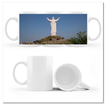 Kubek ceramiczny, Jezus Król Świebodzin, 330 ml, ZeSmakiem, biały - ZeSmakiem