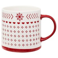 Kubek Ceramiczny, Joyful Xmas, Biały, 500 ml 