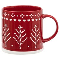Kubek Ceramiczny, Joyful Xmas, Czerwony, 500 ml