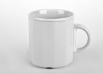 Kubek ceramiczny, klasyczny, Merkury, 300 ml, lubiana, biały lubiana