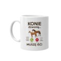 Kubek ceramiczny Konie dzwonią, muszę iść 330 ml, Koszulkowy&nbsp;-&nbsp;Koszulkowy