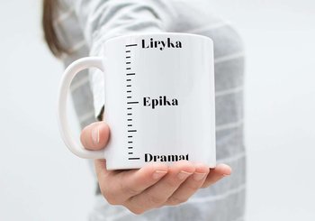 Kubek ceramiczny, KS16 - Epika, Liryka, Dramat, No name, biały - No name