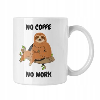 Kubek ceramiczny leniwiec do pracy Zebra biały - Zebra