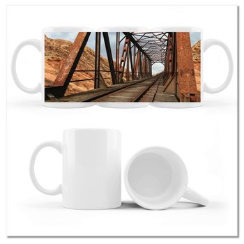 Kubek ceramiczny, Most kolejowy, 330 ml, ZeSmakiem, biały - ZeSmakiem