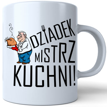 Kubek ceramiczny, na dzień dziadka, Super Dziadek, 330 ml, J&W, biały - J&W