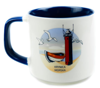 Kubek ceramiczny prezent znad morza pamiątka Bałtyk Krynica Morska, 350ml, Captain Mike - Captain Mike