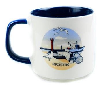 Kubek ceramiczny prezent znad morza pamiątka bałtyk Mrzeżyno, 350ml, Captain Mike - Captain Mike