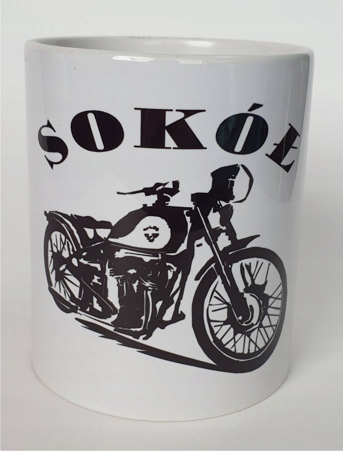 Kubek ceramiczny Prl Kultowe Motocykl Prezent Sokół Kolekcja 330ml