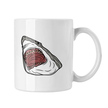 Kubek ceramiczny Rekin Ryba Prezent 4, 330ml, Zebra - Zebra