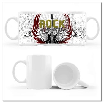 Kubek ceramiczny, Rock And Roll, 330 ml, ZeSmakiem, biały - ZeSmakiem