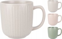 Kubek ceramiczny ryflowany basic różne kolory 360ml 1szt Koopman