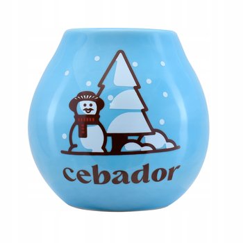 Kubek ceramiczny świąteczny do Yerba Mate Matero Tykwa Snowman 350 ml - Cebador