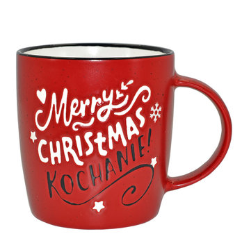 Kubek ceramiczny świąteczny UP-022 Merry Christmas Kochanie (BN), 350 ml, Kukartka - Passion Cards Sp. z o.o.