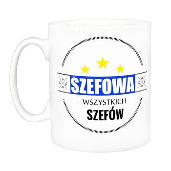 Kubek ceramiczny, Szefowa Wszystkich Szefów, 320 ml, 321Prezent, biały - 321Prezent