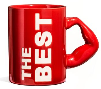 Kubek ceramiczny, The Best, 500 ml, Gift World, czerwony - GM