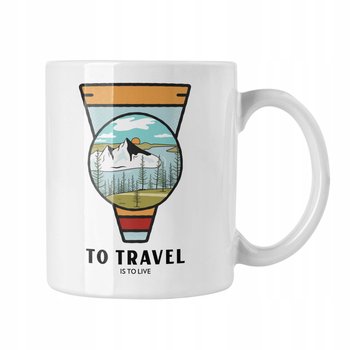 Kubek ceramiczny To Travel Is To Live Prezent Dla Podróżnika, 330ml, Zebra - Zebra
