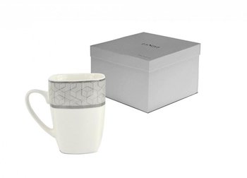 Kubek ceramiczny w srebrny geometryczny wzór 300 ml, BGtech - Bgtech