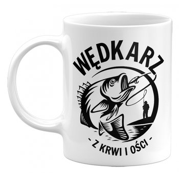 Kubek ceramiczny Wędkarz Z Krwi I Ości. Kubek ceramiczny Dla Wędkarza, 330 ml GiTees - GiTees