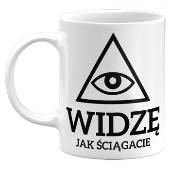 Kubek ceramiczny Widzę Jak Ściągacie. Śmieszny Kubek ceramiczny Na Dzień Nauczyciela, 330 ml GiTees - GiTees