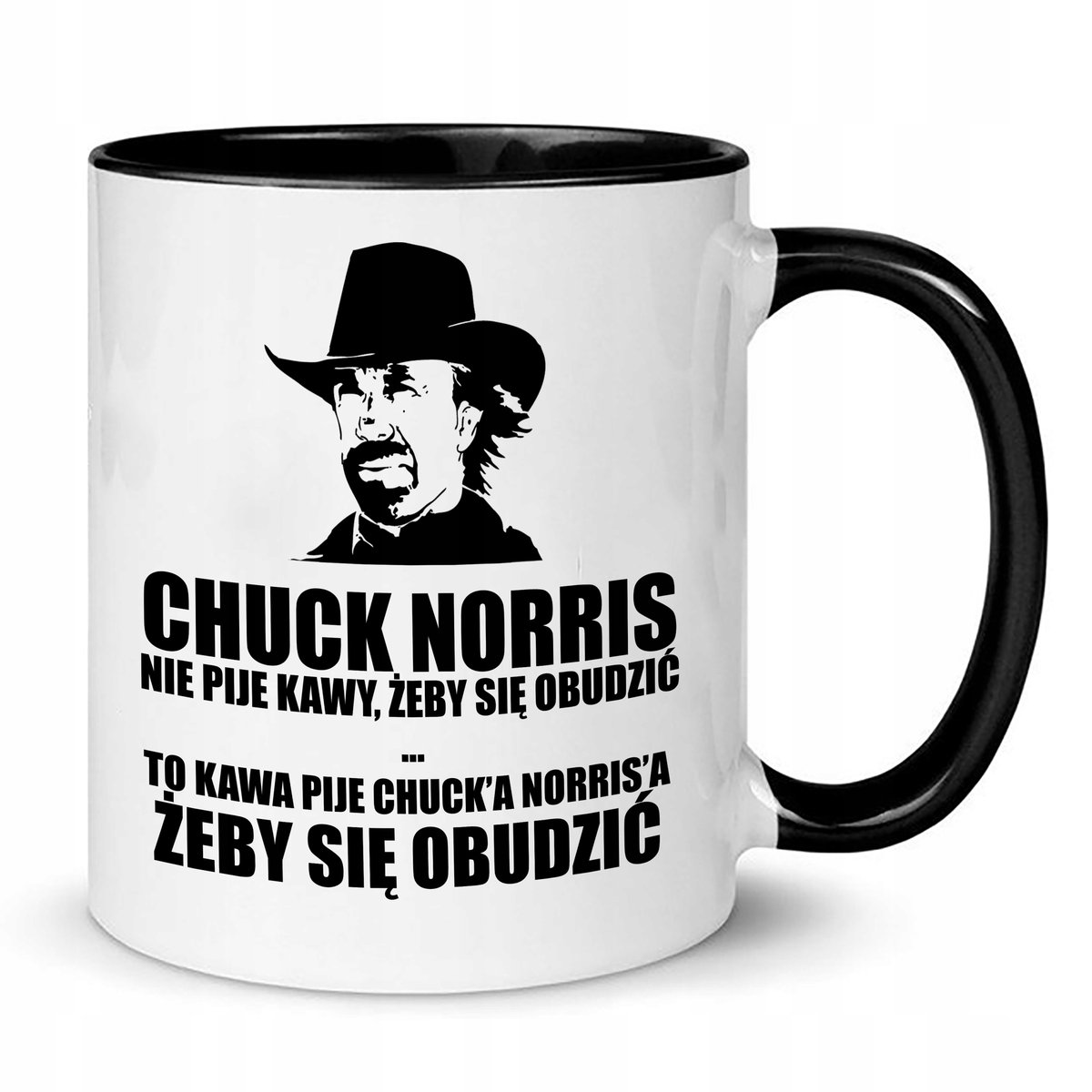 Kubek Ceramiczny WN TRZE UCHO CZARNE CHUCK NORRIS Memy MiX 330 Ml kubek-ceramiczny-wn-trze-ucho-czarne-chuck-norris-memy-mix-330-ml