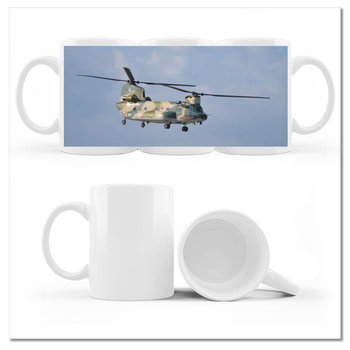 Kubek ceramiczny, Wojskowy helikopter, 330 ml, ZeSmakiem, biały - ZeSmakiem