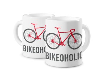 Kubek ceramiczny z grafiką Bikeholic Kubek ceramiczny Rowerzysty 330 ml na prezent - Uwolnij Kolory