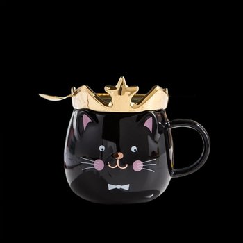 Kubek Ceramiczny z Kotem, 480 ml, Emes, czarny - Inny producent